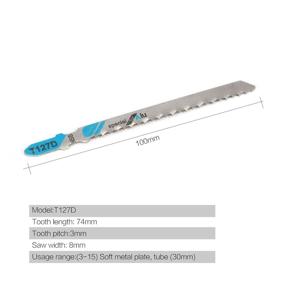 5Pcs/set T127D Saw Blade Hacksaw Jig Saw Blade Set Reciprocating Curve Saw Blade For Hard Metal Saw Cutting Tool