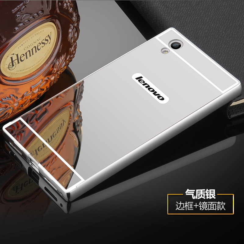 For Lenovo P70 Case Luxury Mirror Cover Metal Aluminum Bumper Frame Case For Lenovo P70 Case P70-T Gold Plated PC Back Cover 5.0