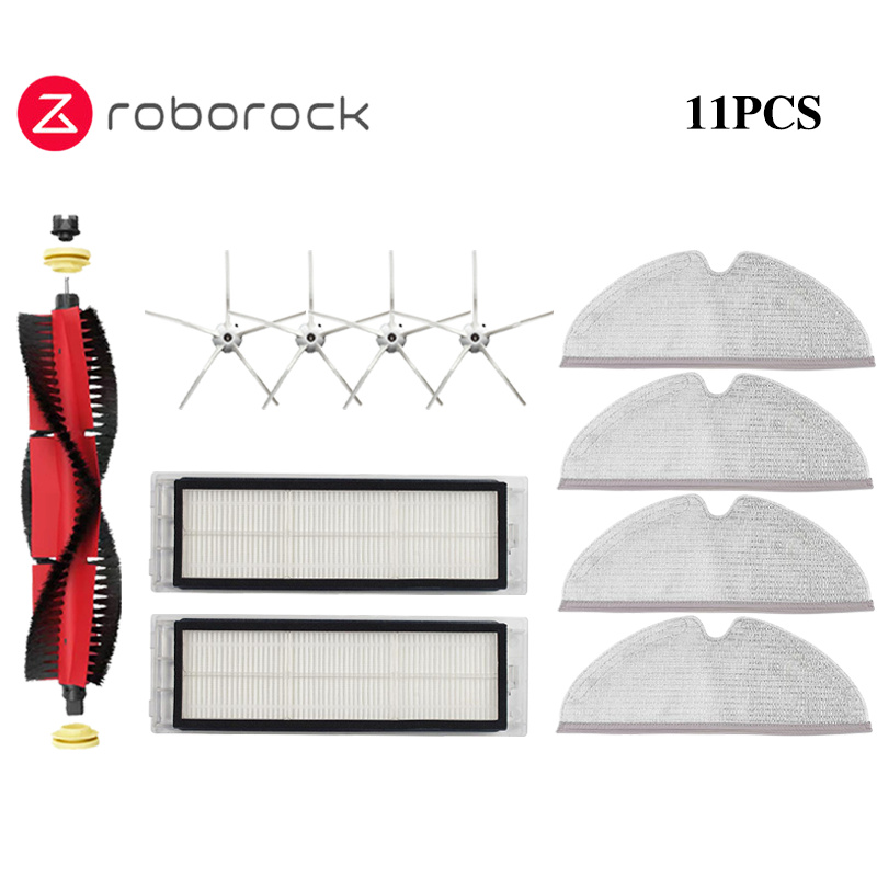 Roborock S5 S50 S51 S55 S6 S60 S6 Pure Akcesoria do odkurzaczy Filtr HEPA Ściereczka do mopa Boczna szczotka główna Części zamienne: Jasne