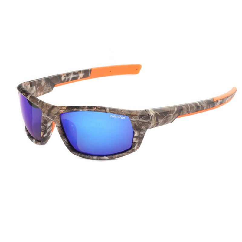 Sport Gepolariseerde Kleur Film Zonnebril Camouflage Zonnebril Voor Mannen Driver Goggle: Blauw