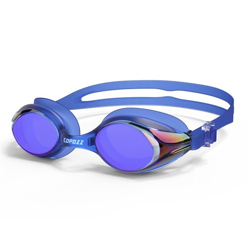 Copozz Professionele Zwembril Anti Fog Lek Uv-bescherming Swim Eyewear Verstelbare Volwassen Zwembril Mannen Vrouwen Eyewear: Blauw