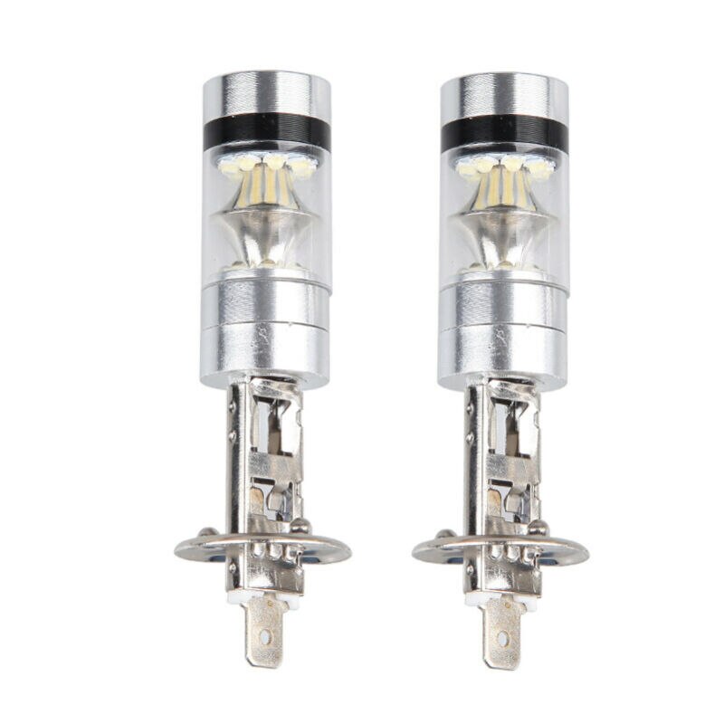 H1 100w led valkoinen 12-24v 20 smd projektorin ajovalot sumun ajo drl valot polttimo 6000k kuorma -auton valojärjestelmä auton led -valot