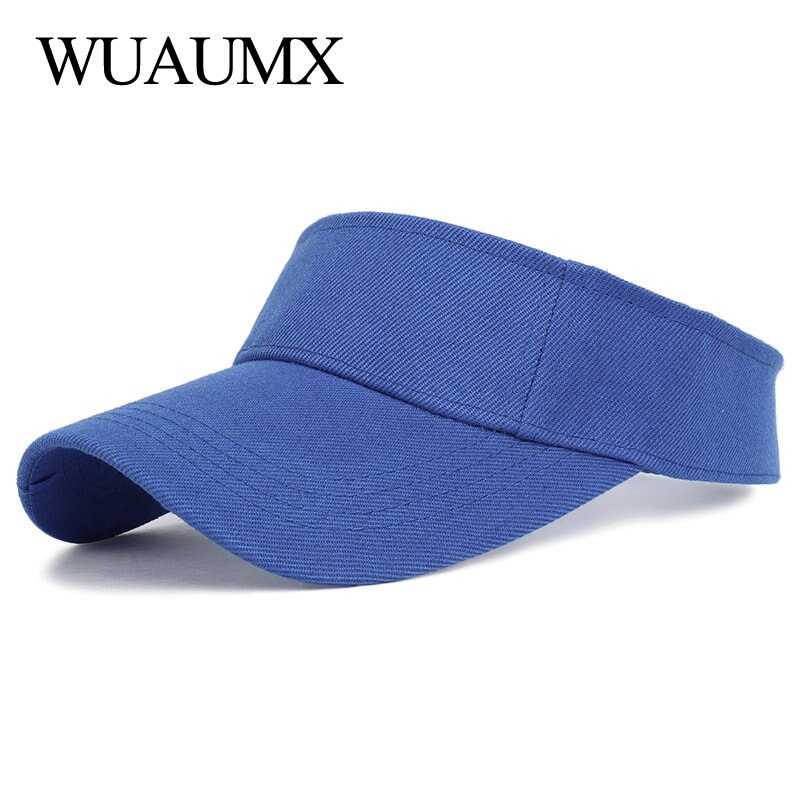 Wuaumx unisex kesä tyhjä silinteri lippalakki miesten naisten juoksu tennis golf visiiri hattu kiinteä snapback lippis 15 väriä