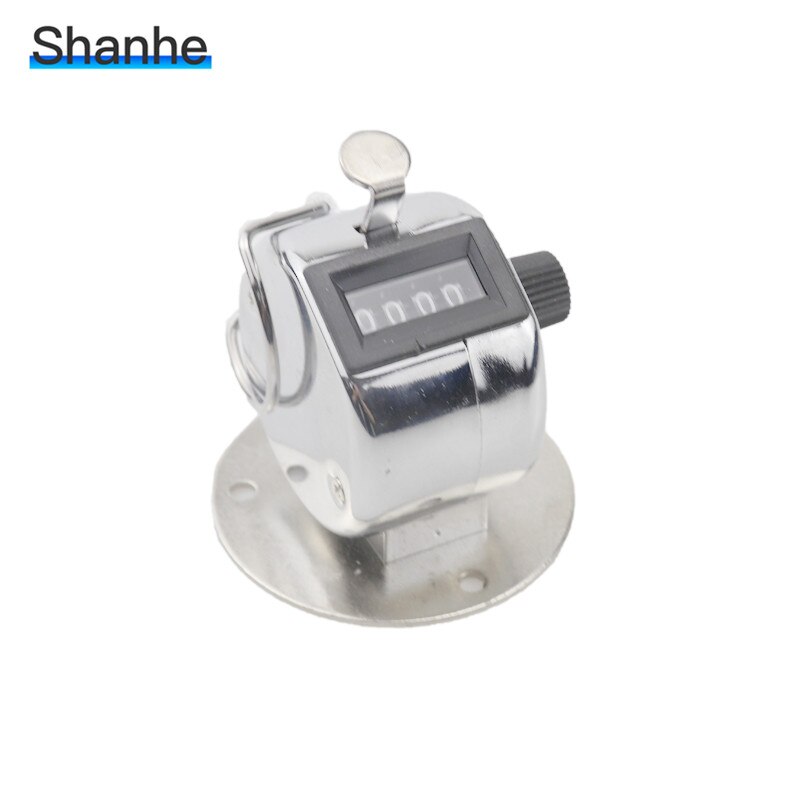 Mini Digital Hand Tally Counter 4 Digit Number Manual Hand Held Tally Counter Manual Counting Golf Clicker 0-9999: With base