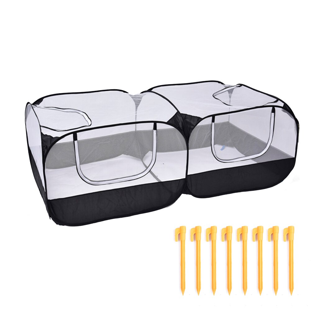 Foldable Large Chicken Enclosure For Small Animals Goose Rabbit Ducks Multifunction Portable Outdoor Garden Farm Pet Supplies: Black