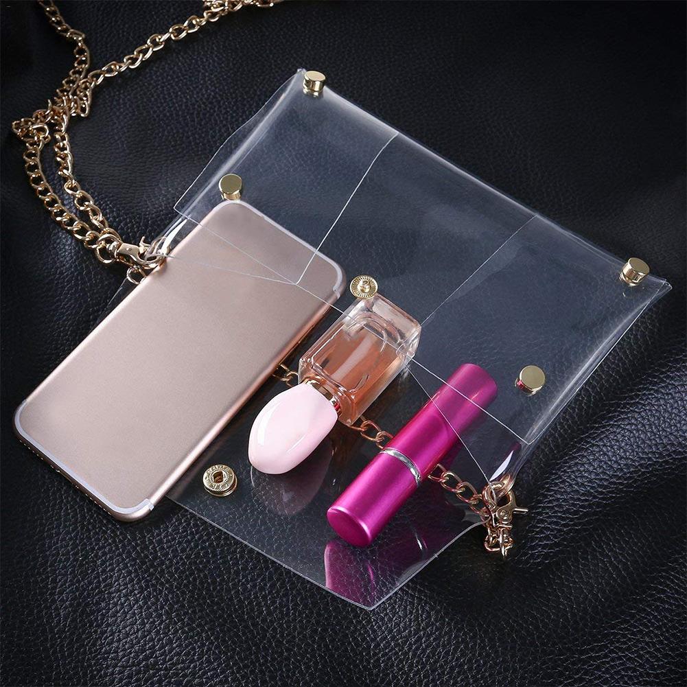 Causual PVC Transparant Clear Vrouw Crossbody Tassen Schoudertas Handtas Jelly Kleine Telefoon Zakken Met Kaarthouder Telefoon Portemonnee