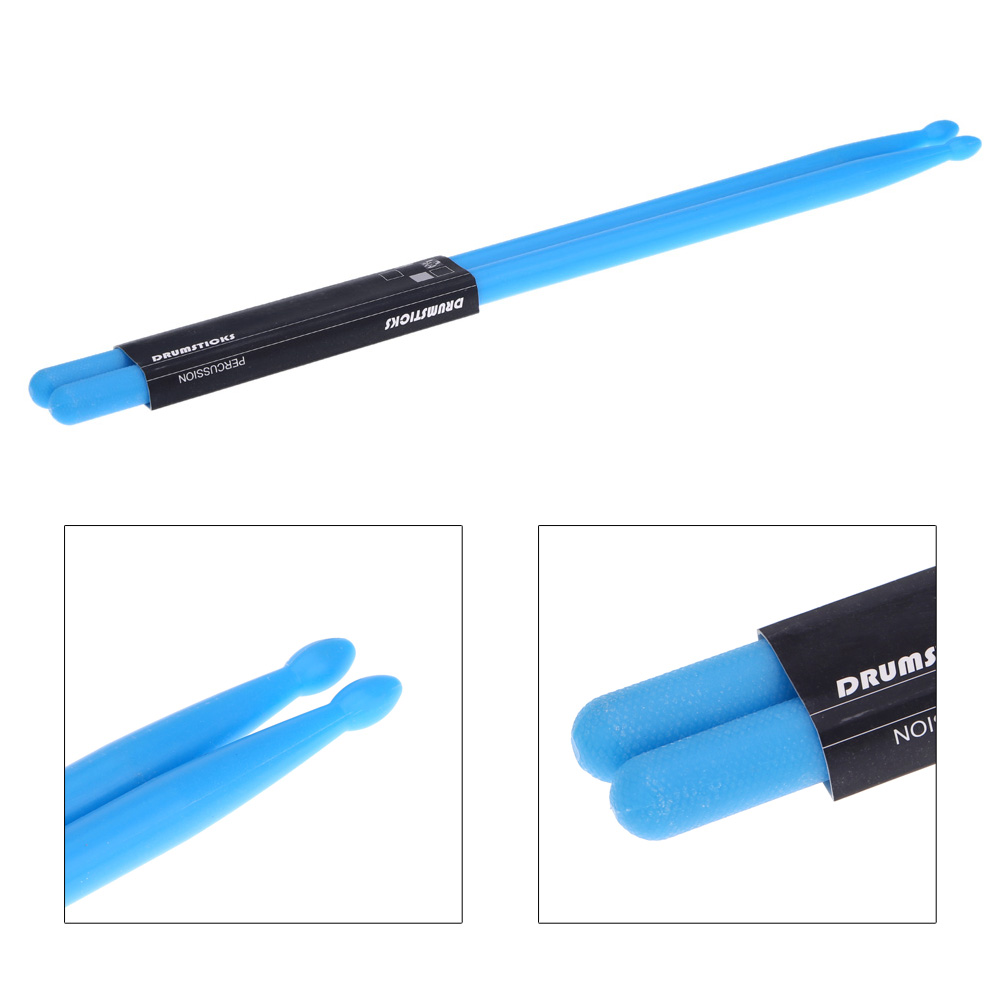 Drum Sticks 5A Drumsticks Drum Stick Nylon Musical Instruments Drum Sticks 1 Pair Iinstrumentos de percusión: Blue