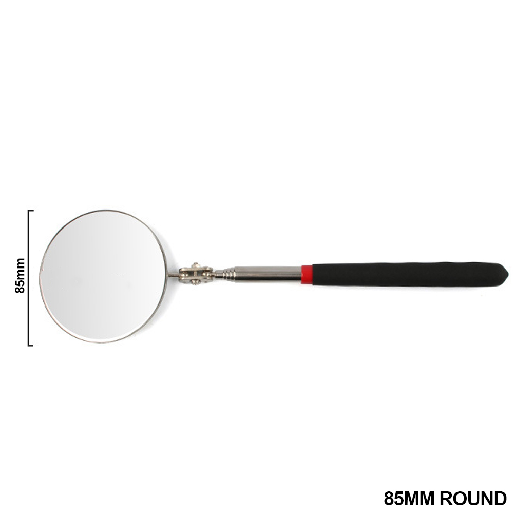 360 ° Espejo de inspección con luz LED, espejos telescópicos extensibles, herramientas mecánicas, espejo de inspección, mango telescópico, herramientas de reparación: Rojo