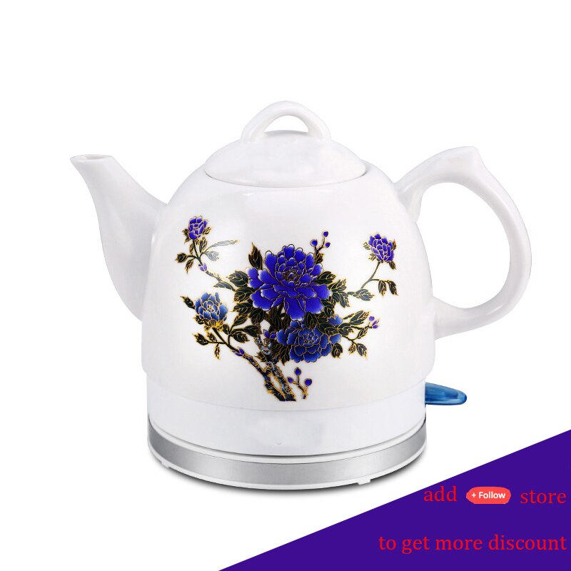 Czajnik elektryczny szybko wrzący elektryczny dzbanek ceramiczny samowar kuchnia czajnik wodny izolacja czajnik ze stali nierdzewnej teakettle: Ceramic