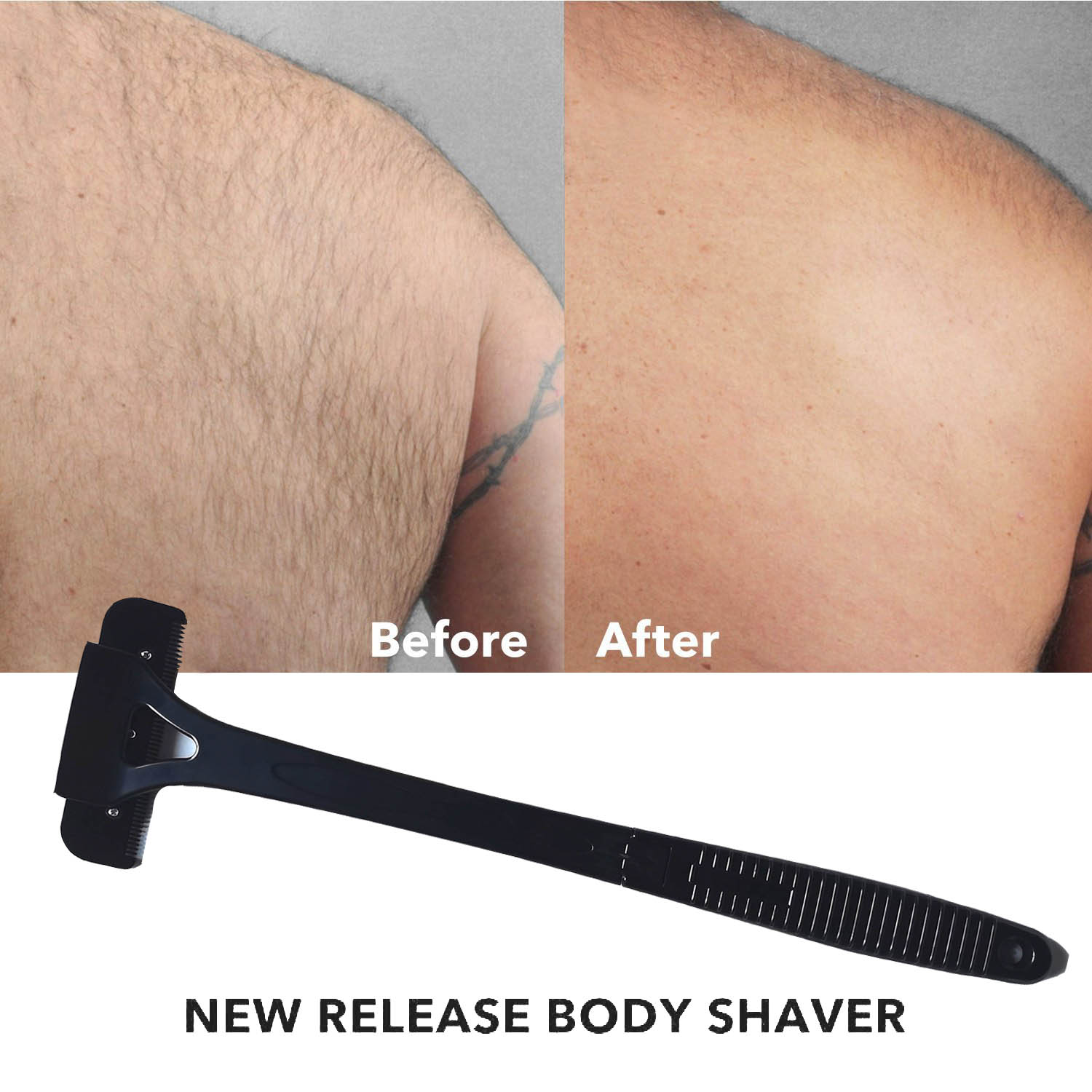 Afeitadora de pelo para hombre, afeitadora corporal de seguridad con mango largo, recortadora plegable, herramienta de afeitar para eliminación de piernas y cuerpo con cuchillas