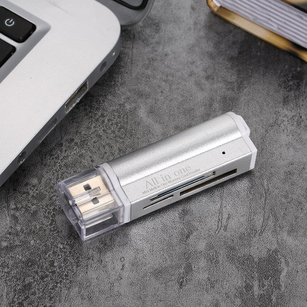 Alles In Een Kaartlezer Usb 2.0 Mini Draagbare Voor Sd/Sd/Tf/Ms Duo/Micro ms (M2)/Ms Pro Duo