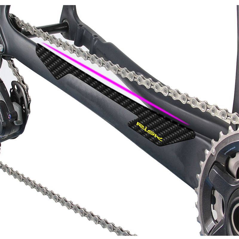 Pegatina de protección para cadena de bicicleta, marco de bicicleta de montaña, película protectora de carbono resistente a los arañazos, cubierta para cadenas de bicicleta de carretera, accesorios para bicicleta