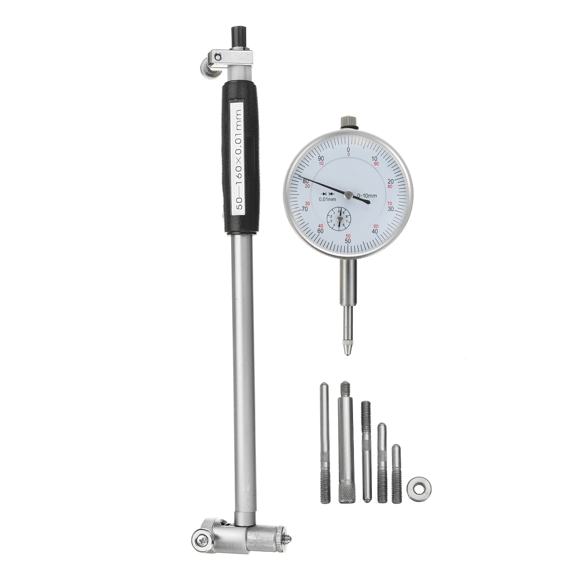 50-160mm/0.01mm Metric Dial Bore Gauge Cylinder Internal Indicator ...