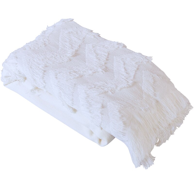 Qfdian  Nordic Tassel Throw Blanket Single Full Four Season Cotton Sofa Cover Dust Anti-cat Scratch Protection Cover Sofa Blanket Carpet