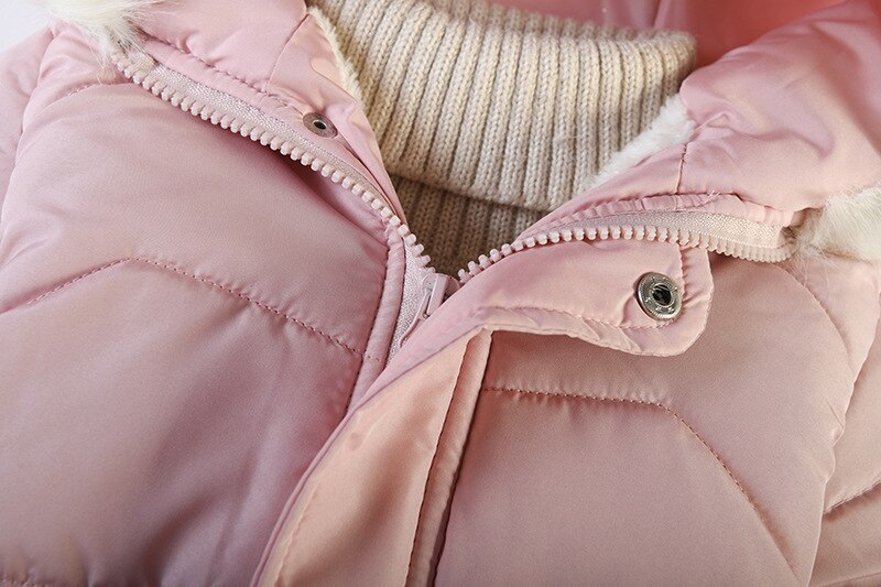 Neue Jahr 2022 Mädchen Mäntel Langarm Mit Kapuze Unten Jacke Für Kleinkind Mädchen Kleidung freundlicher Verdicken Winter Oberbekleidung 4-6 jahre