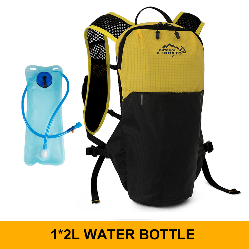 INOXTO Wasserdichter Laufrucksack, 5 l, ultraleichte Trinkweste, Rucksack, wandern- und Fahrradtasche, atmungsaktive Sporttasche, 2 l Wasserbeutel: Rosa Farbe