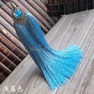 16cm DIY jewelry accessories Artificial silk Tassel Car accessories Sided Zinc alloy With beads fringed tassel: 4