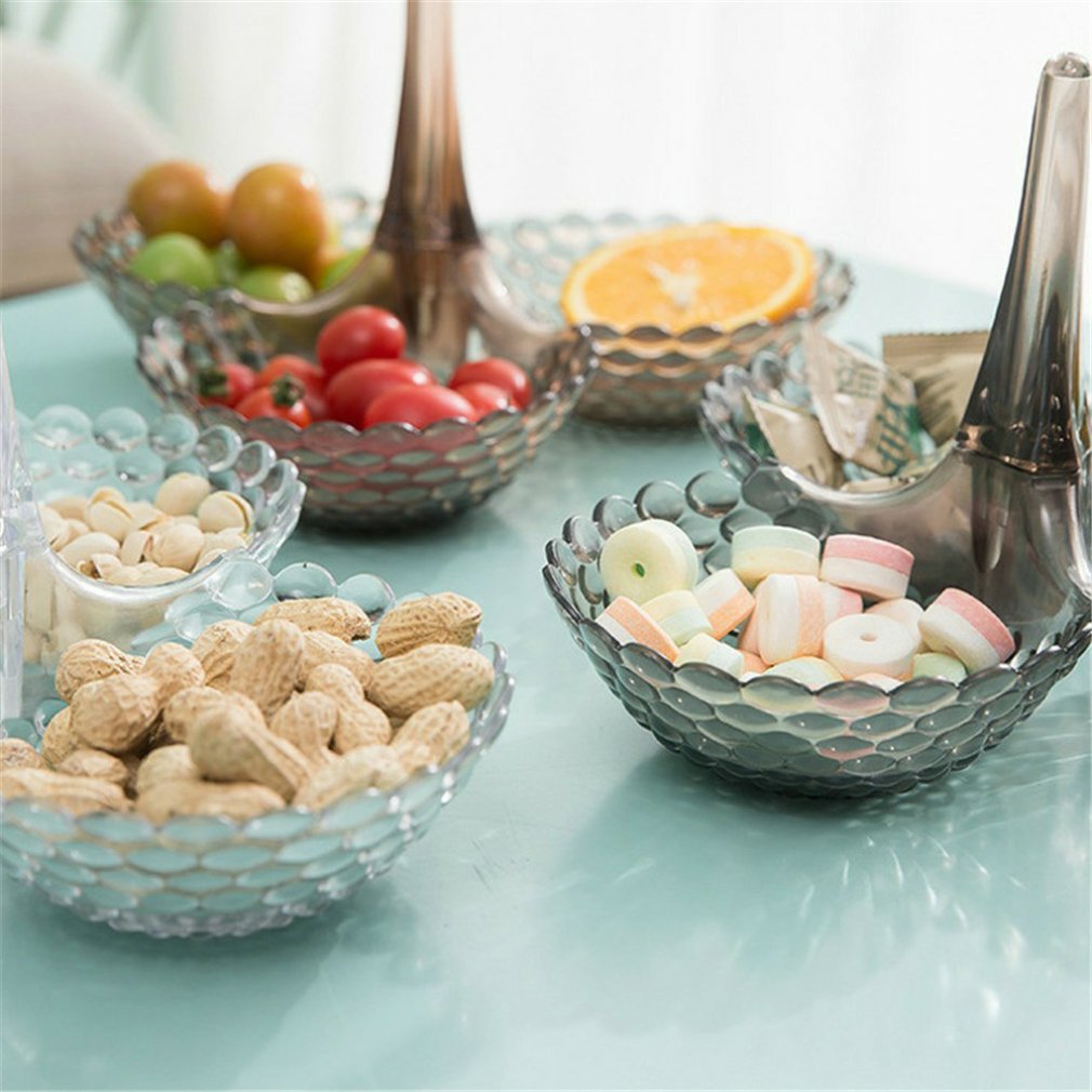 Multi-Layered Fruit Tray Dessert Plate Living Room Coffee Table Home Candy Tray Plastic Dried Fruit Box