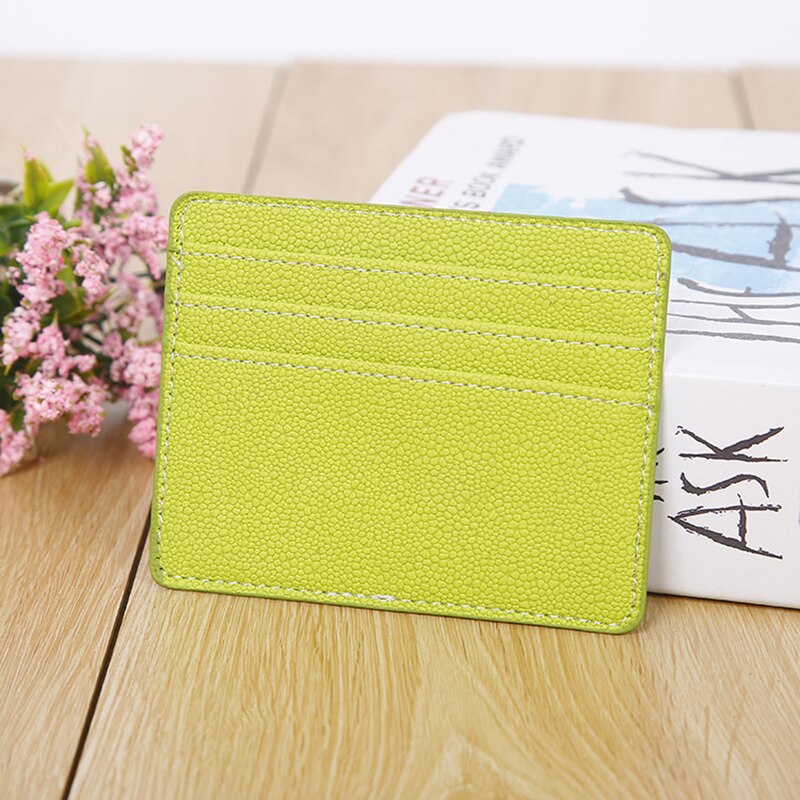 1pc Card Holder Slim Bank Credit Card ID Cards Coin Pouch Case Bag Wallet Organizer Women Men Thin Business Card Wallet: light green
