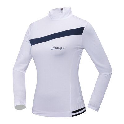 Women Long Sleeve Golf Shirts Sunscreen Anti-UV Golf Shirt Ladies Breathable Quick Dry Fitness Golf Clothing D0690: White / S