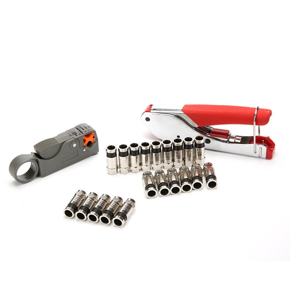 Rg59/Rg6 Coaxial Cable Cable Cable Clamp Wire Stripper Set Portable Beautiful Practical Pliers