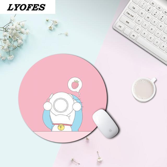 Kawaii podkładka pod mysz śliczne podkładka pod mysz Kawaii podkładka na biurko do gier biurko maty Gamer okrągły kwadrat Deskpad dla Office Home komputer stancjonarny