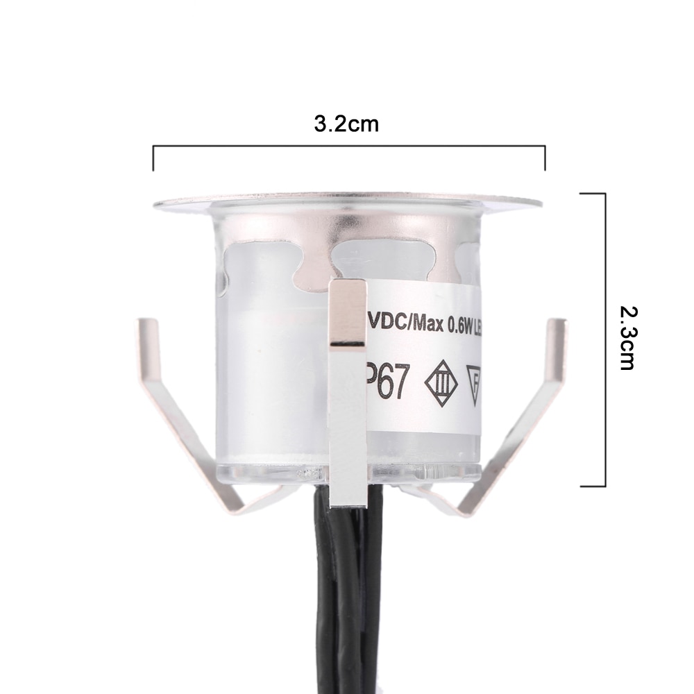 10PCS LED Deck Lights 6W 500LM Small Recessed In-ground Underground IP67 Waterproof Spotlight Landscape Decorations Lamps