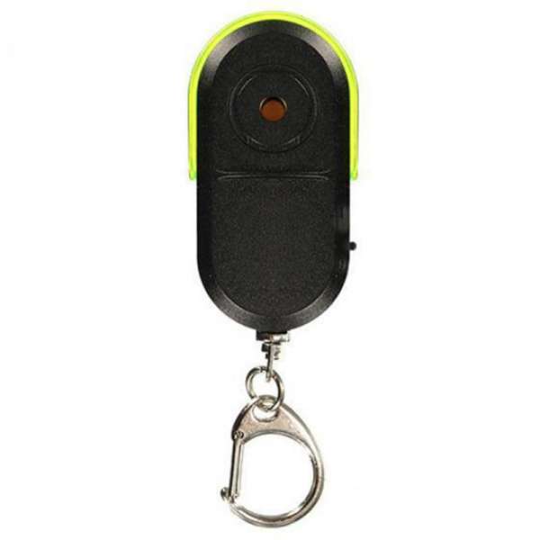 Mini kabellos Anti-Verloren Alarm LED Licht Dinge Tracker Finder Lokalisierer Keychain Pfeife Klang: Grün