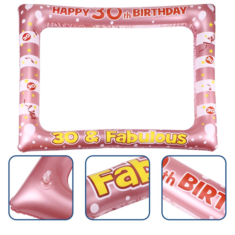 Cadre Photo gonflable en PVC, 1 pièce, accessoires de fête pour anniversaire, fourniture pour les 18 ans: 30 years old