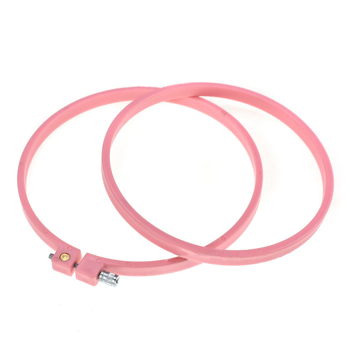 Aros de bordado redondos de plástico para costura, marco de aro de bordado para bricolaje, aguja de punto de cruz, herramientas auxiliares