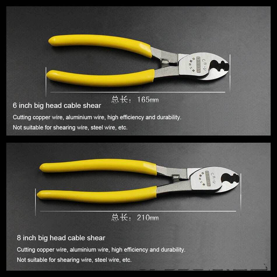 6/8/10 inch cable shear Cable Cutter Electric Wire Cable Wire Stripper Cutting Plier Hand Tools