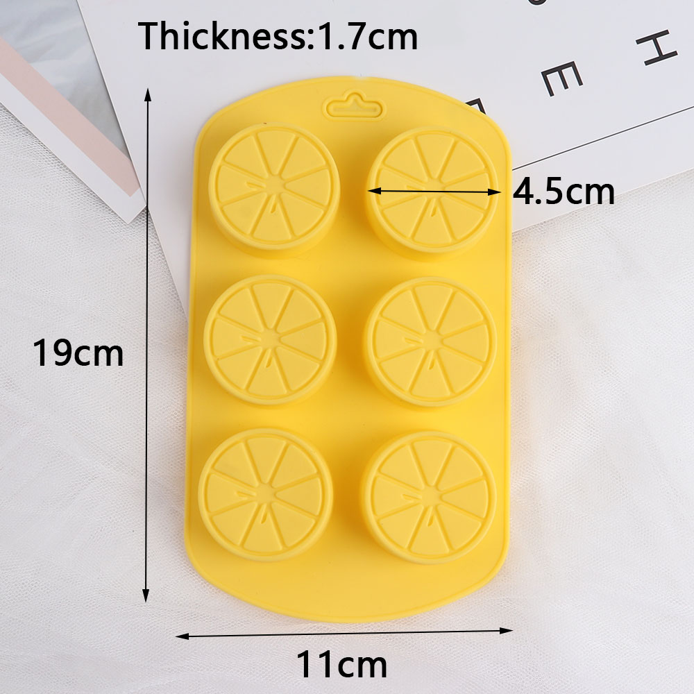 Fruit Shape Silicone Mold Diy Citroen Aardbei Suiker Candy Jelly Pudding Zeep Mold Fondant Chocolade Bakken Cake Decorating Tool: Lemon
