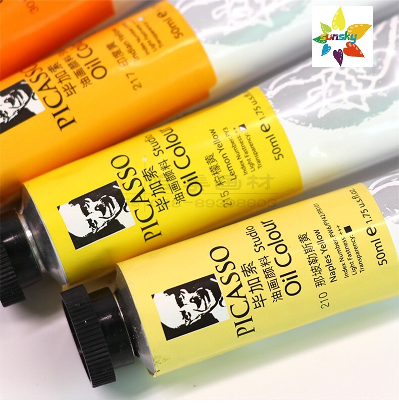Original Phoenix Picasso studio series oil colour for Oil painting frame Tubular 50 ml 54 colors single Self selected