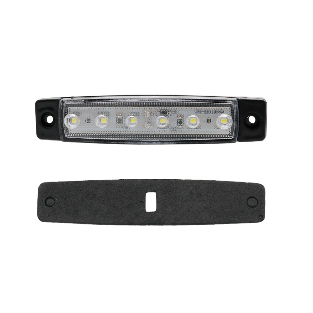 10pcs 6 LED Truck Lorries Bus Clearance Side Marker Indicators Light Lamp Amber White Truck Light