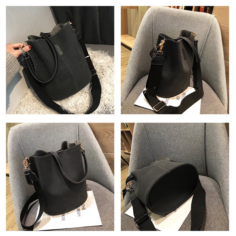 Ybyt retro nubuck kvinner lærvesker crossbody vesker til kvinner stor kapasitet årgang skulder handlebag torebki damskie