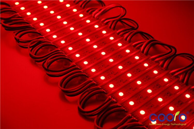 20 st/lot led 5050 3 led modul 12v vattentäta rgb färg utbytbara led moduler belysning