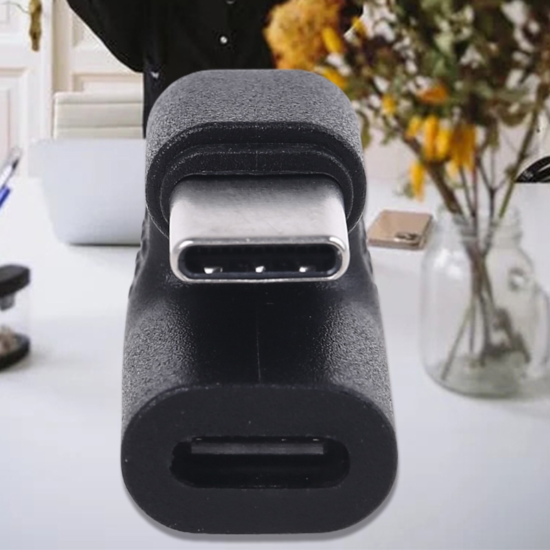 Rät vinkel 90 grader usb 3.1 typ c hane till hona usb c konverteradapter för mobiltelefon surfplatta laptop usb c laddare  x6hb