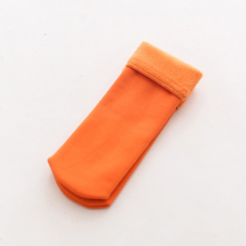 Inverno Caldo di Modo Ammucchiati Calzino Del Bambino Chridren Solido di Colore Della Caramella per Bambini da Neve Calzini E Calzettoni Aggiungere Velet Pavimento Caldo Calzino per Le Ragazze: 07