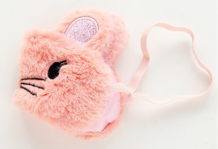 Slaap Oogmasker Slaapmasker Katoen Roze Muis Eyepatch Slaapmasker Leuke Eye Cover Travel Rest Eye Band Slaapmiddel Eye blinddoeken