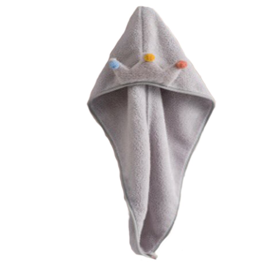 Queen Dry Hair Towel Microfiber Polyester Flannel Wisp Long Curly Head Bath Hand Turban for Adult Women Super Absorbent Quick: Hair Towel Grey / 1pc
