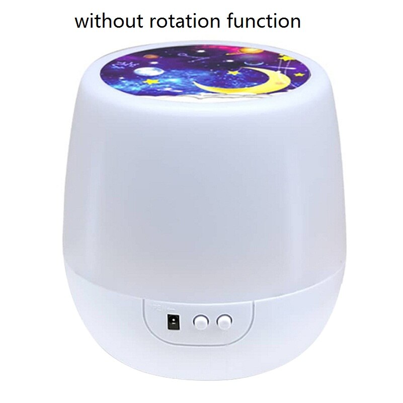 Durable Projection Night Light Wear-resistant Romantic Starry Sky Night Light Rotating Bedroom Bedside Projector for Kids Room: without rotation
