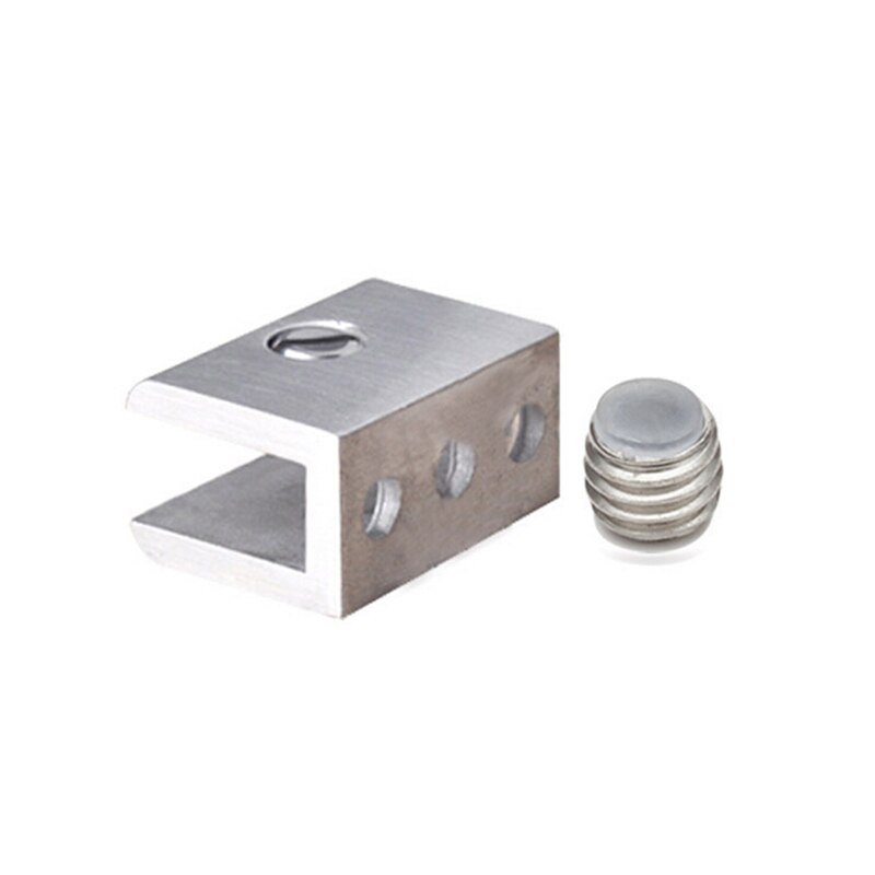 Stainless Steel Glass Clips Adjustable Wall Mounted Glass Shelf Clamp Bracket Glass Holder