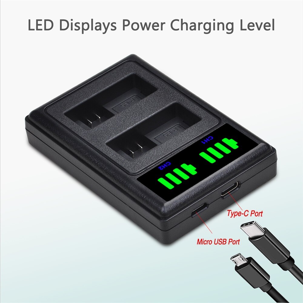 1800mAh LP-E5 LP E5 Battery + LED Dual Charger for Canon EOS Rebel XS, Rebel T1i, Rebel XSi, 1000D, 500D, 450D,Kiss X3,X2,F