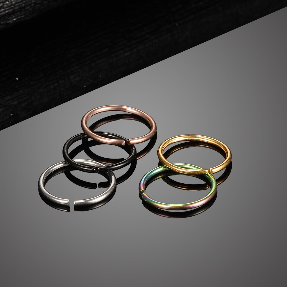 5 stks/partij 20G Nep Indian Nose Ring Staal Helix Tragus Oorbellen Hoop Neus Ringen Faux Neus Ring Piercing Nariz septum Piercing Lip