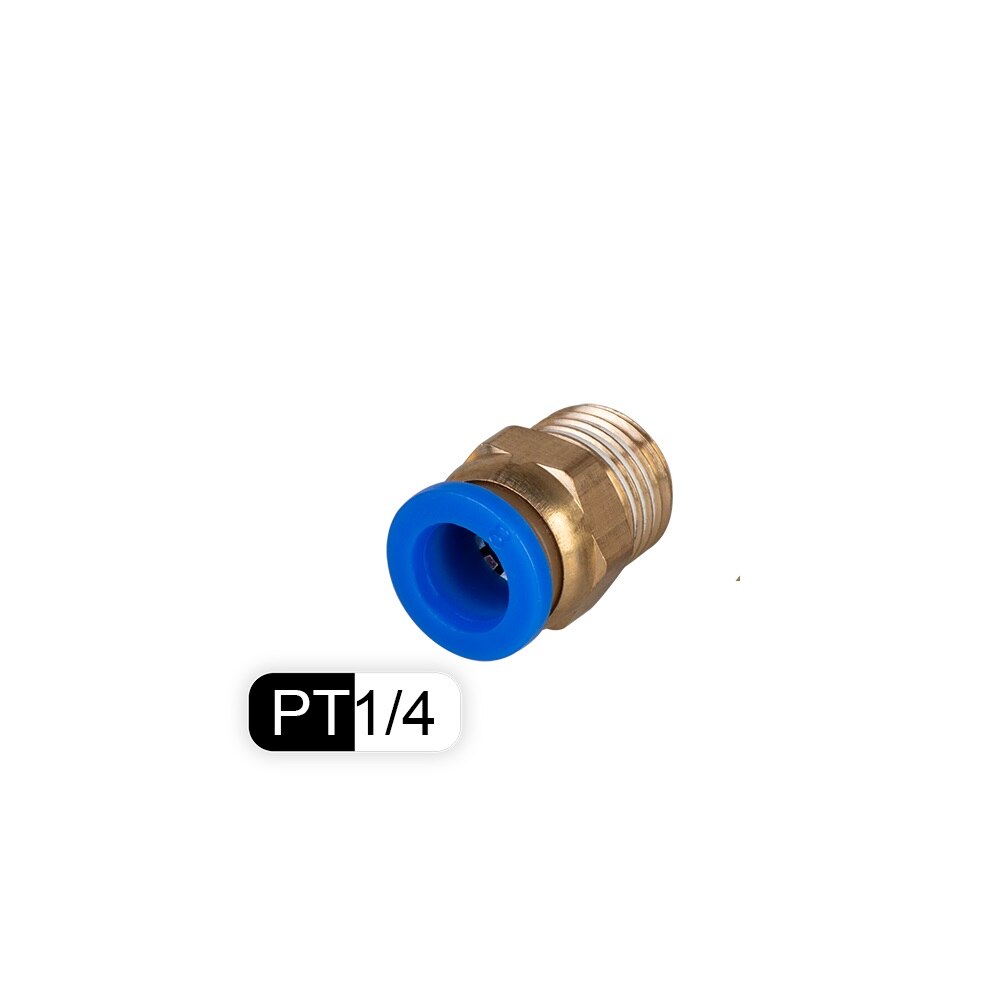 8MM Hose Tube 1/8" 1/4" 1/2" BSP Male Thread Straight Pneumatic Pipe Fitting Push in Quick Hose Connector Fit Tube: 14