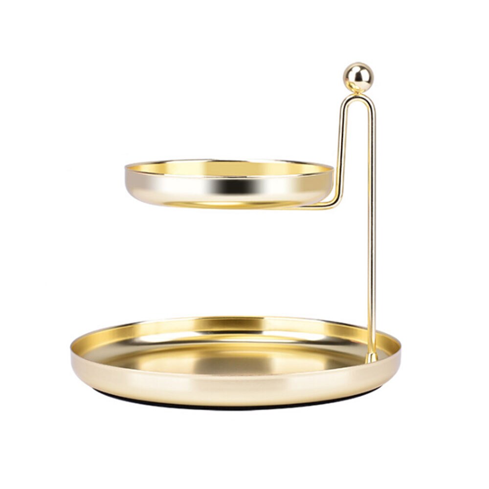 Simpel tredimensionel smedejerns opbevaringsbakke nordisk minimalistisk rosa guld spejlbund sekskantet bakke boligindretning: 1