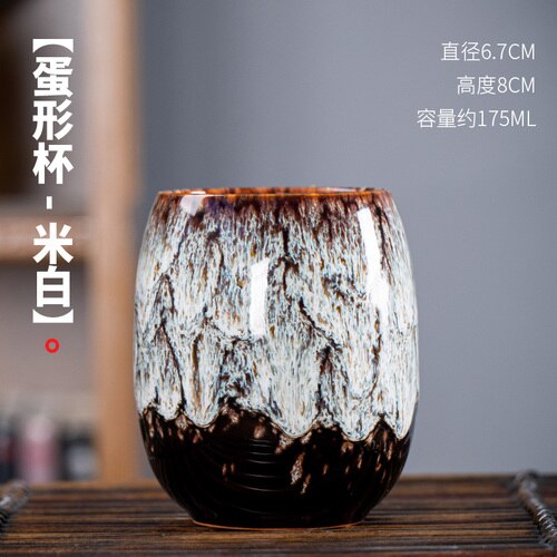 Tasse à thé en céramique de 175ml, tasse à thé créative, ensemble de tasses à café: Rouge