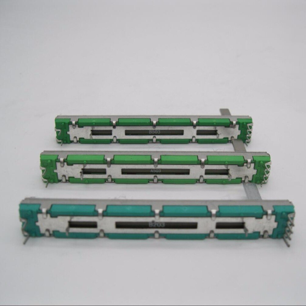 10 stk / lotoriginal behringer soundcraft 7.5 cm 75mm b20 kx 2 dobbelt lige glidepotentiometer  b20k