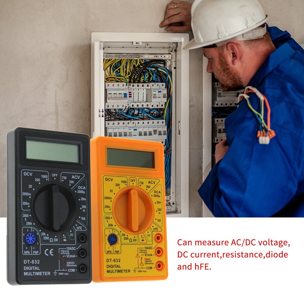 DT-832 cyfrowy multimetr 1999 automatyczny zakres zlicza AC/DC wzmacniacz wolt om miernik woltomierz amperomierz omomierz pojemność Multi metr