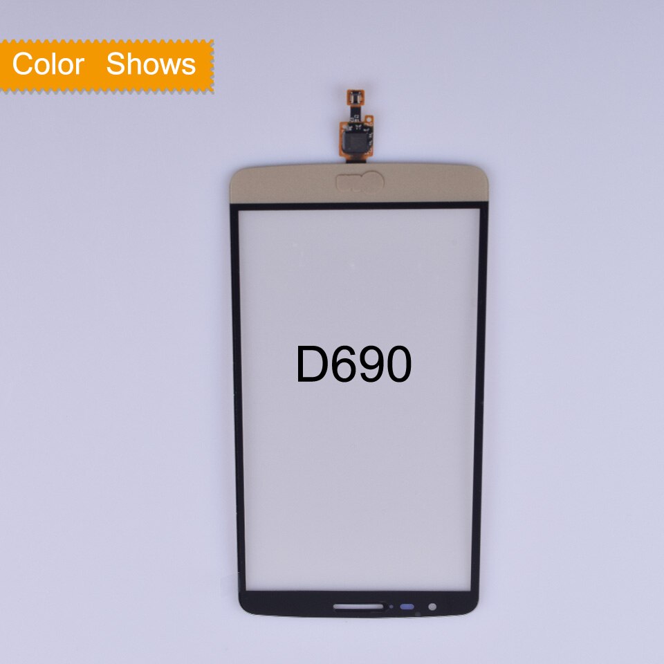 Touchscreen  d690 voor lg  g3 stylus  d690n d690 touchscreen digitizer sensor glazen lens paneel zwart wit goud vervangende onderdelen: Goud geen geschenk